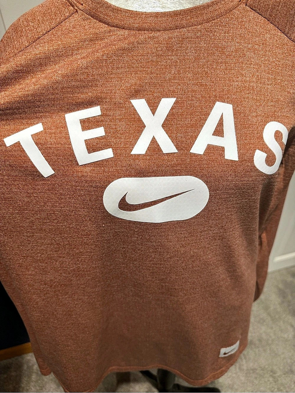 Nike Texas Longhorns Therma-FIT Long Sleeve Tee Orange - Picture 3 of 8
